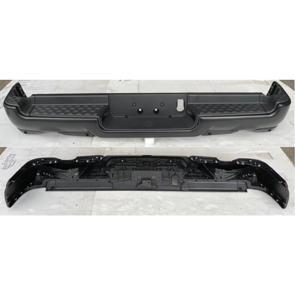 DODGE TRUCKS & VANS DODGE/PU (R1500) REAR STEP BMP ASSY BLACK/PTM (W/6 SENSOR)(W/ADVANCE PARK ASSIST)(DUAL EXHAUST) OEM#68404438AB-PFM 2019-2024 PL#CH1103141