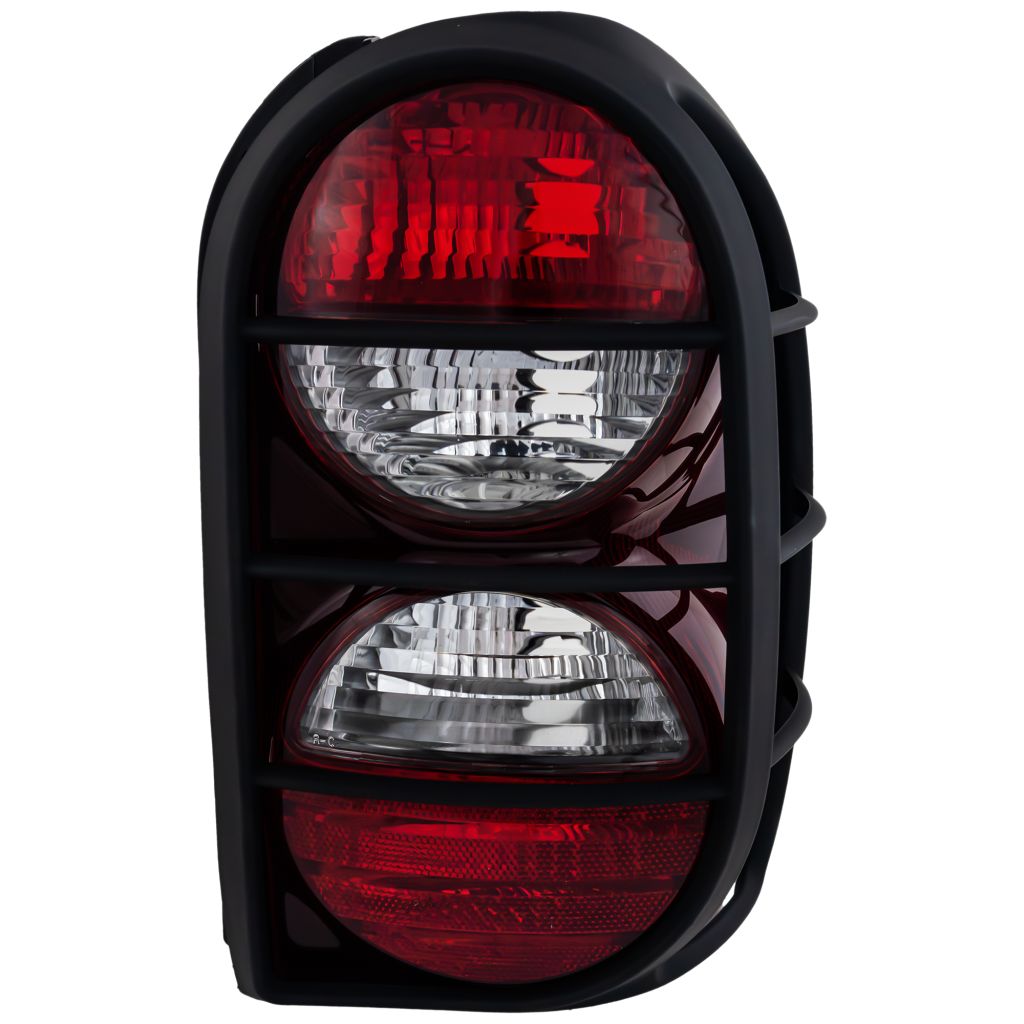 JEEPVEHICLE LIBERTY TAIL LAMP UNIT RIGHT (Passenger Side) (RED/CLEAR)(W/BLACK LAMP GUARD) OEM#5KJ40RXFAE 2005-2007 PL#CH2801160
