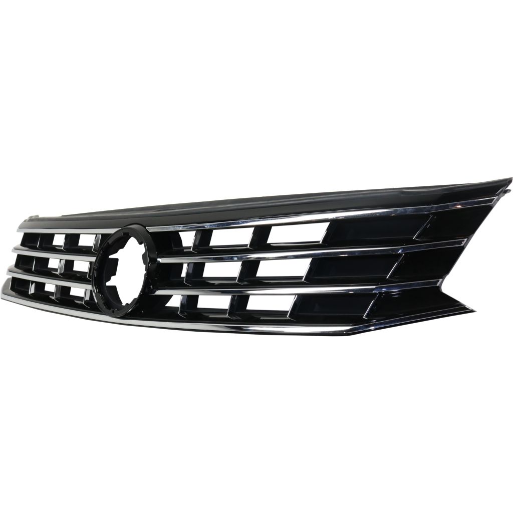 VOLKSWAGEN PASSAT GRILLE ASSEMBLY PTD (W/BLK&CHR MLDG;W/COLLISION HALOGEN LAMP;EXC GT/R-LINE)**CAPA** OEM#561853651HOQE 2016-2019 PL#VW1200169C