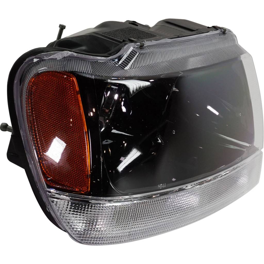 JEEPVEHICLE GRAND CHEROKEE HEAD LAMP ASSY RIGHT (Passenger Side) (LAREDO/SPORT)(CLEAR PARK LEN/BLACK BEZEL) OEM#55155128AJ 2002-2004 PL#CH2503138