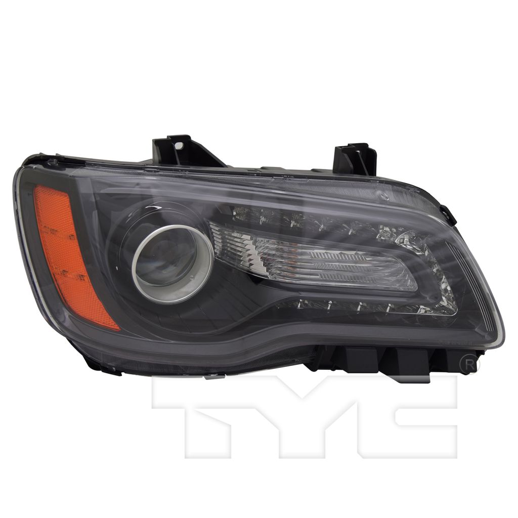 CHRYSLER 300 HEAD LAMP ASSEMBLY RIGHT (Passenger Side) (HALOGEN)(BLK BEZEL)**CAPA** OEM#68085416AF 2012-2014 PL#CH2503235C