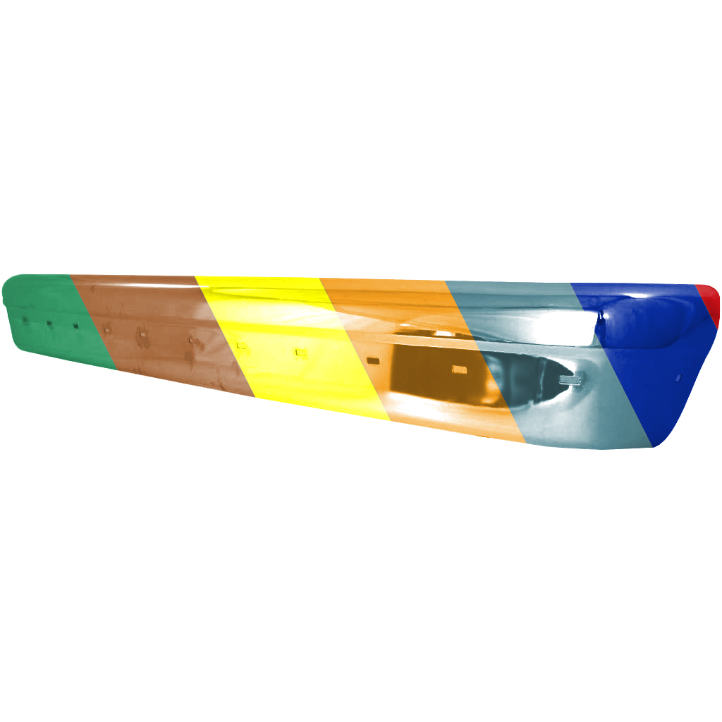 FORD TRUCKS & VANS FORD VAN REAR BUMPER CHROME WRS (WO/SENSOR)(W/ PAD HOLES)(NON-STEP) OEM#F4UZ17906D 2008-2014 PL#FO1102302