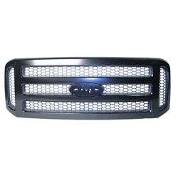 FORD TRUCKS & VANS FORD/PU (F250/350/450/550) Super Duty GRILLE BLACK (XLT/OUTLAW/LARIAT)(WO/CHROME PKG)(BAR DESIGN) OEM#6C3Z8200CY 2005-2007 PL#FO1200457
