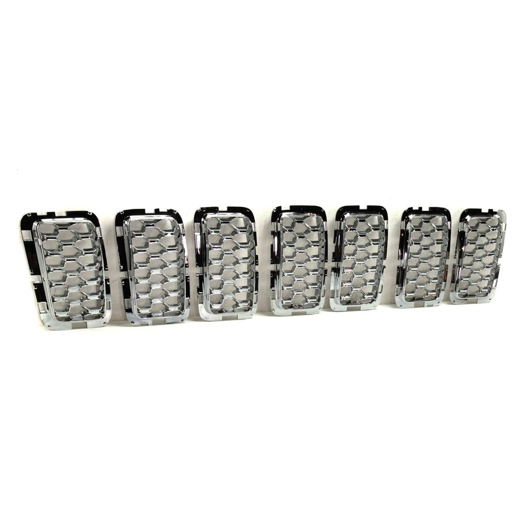 JEEP GRAND CHEROKEE GRILLE INNER MESH CHROME (7pcs) (OVERLAND) OEM#6NZ03SZ0AA 2017-2021 PL#CH1201113