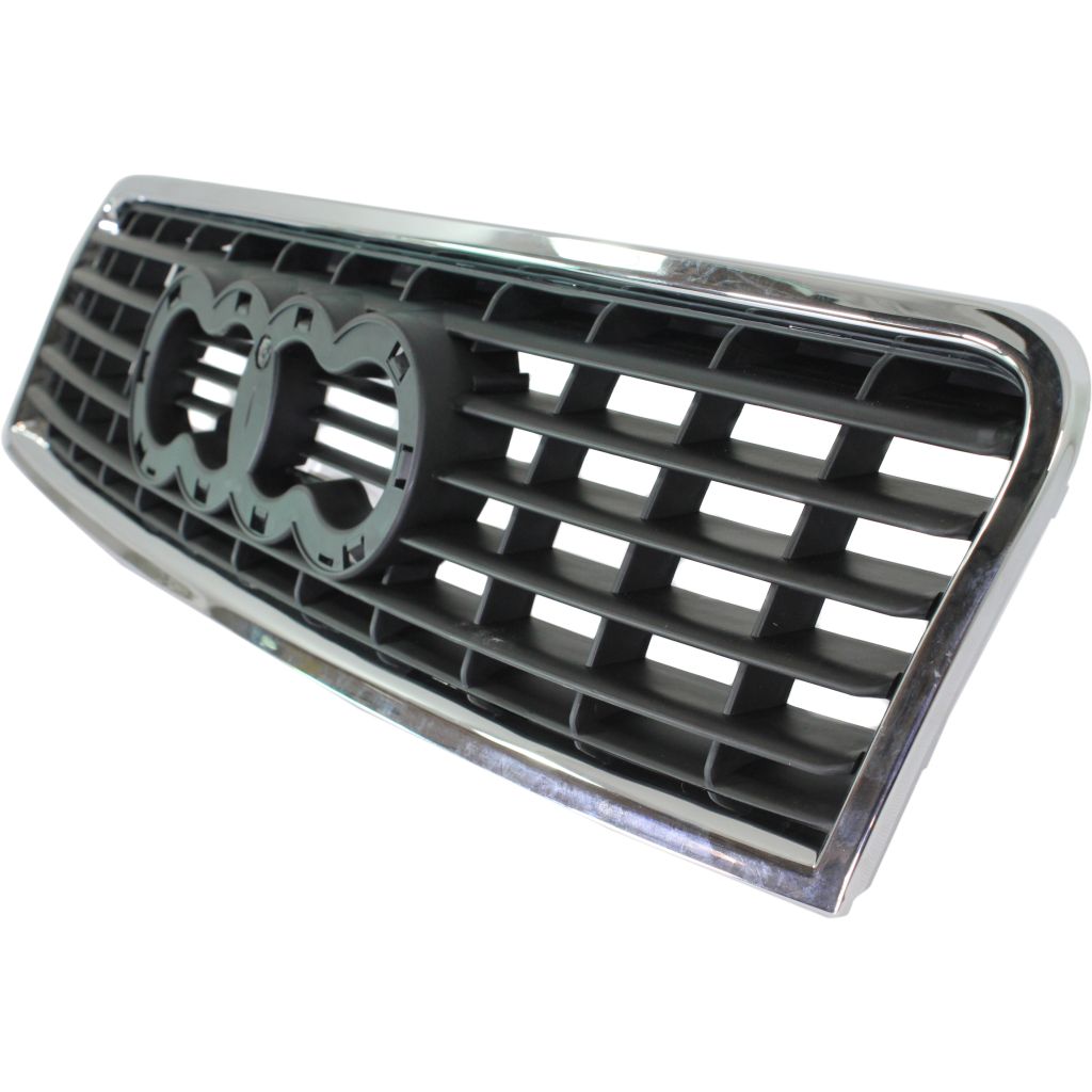 AUDI A4 SEDAN/WAGON (GEN 2) (1.8L/3.0L) GRILLE ASSY BLACK W/CHROME FRAME (Satin BLACK) OEM#8E0853651G5PV 2002-2005 PL#AU1200114