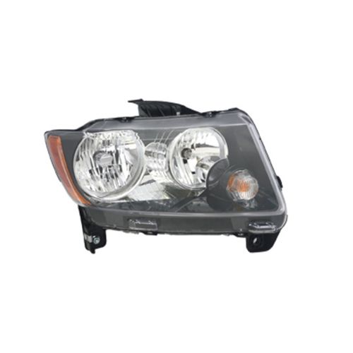 JEEP COMPASS HEAD LAMP ASSEMBLY RIGHT (Passenger Side) (WO/PROJECTOR)(BLK BEZEL) OEM#68171214AB 2013-2017 PL#CH2503246