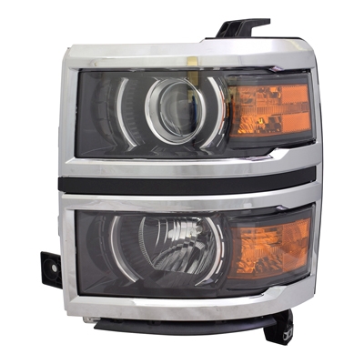 GM TRUCKS & VANS SILVERADO/PU 1500 (19 OLD STYLE) HEAD LAMP ASSY LEFT (Driver Side) (W/PROJECTOR) OEM#84036798 2014-2015 PL#GM2502389