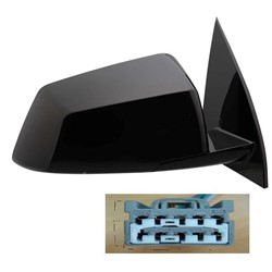 SATURN OUTLOOK DOOR MIRROR RIGHT (Passenger Side) PWR/HTD/M-FOLD (WO/SIGNAL)(2ND DESIGN)BLK OEM#25896083 2008 PL#GM1321401