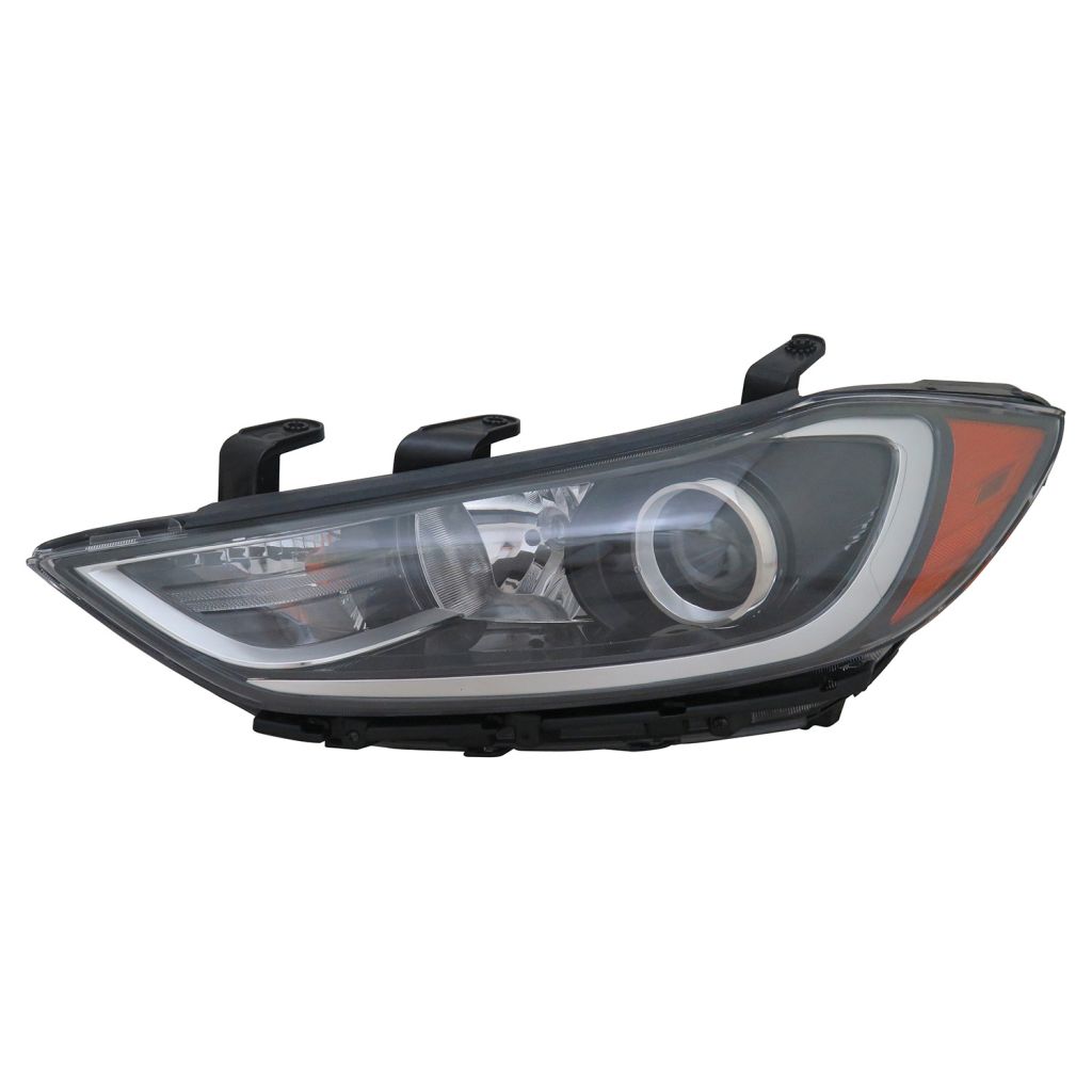 HYUNDAI ELANTRA SEDAN HEAD LAMP ASSY LEFT (Driver Side) (HALGEN)(W/LED DRL IN BMP)(EXC SPORT)**CAPA** OEM#92101F2050 2017-2018 PL#HY2502204