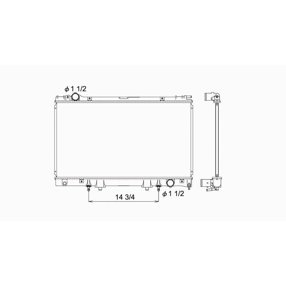LEXUS LS 400 RADIATOR 4.0/V8 (W/O TOW PKG) OEM#1640050130 1995-2000 PL#LX3010107