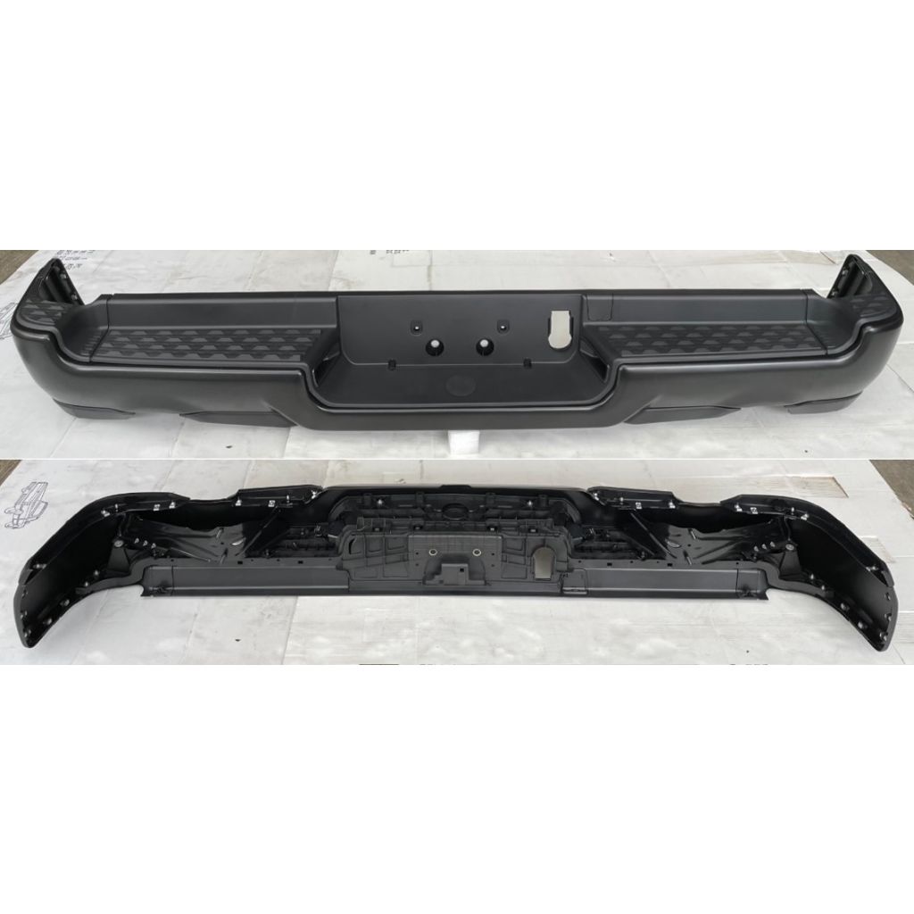 DODGE TRUCKS & VANS DODGE/PU (R1500) REAR STEP BMP ASSY BLACK/PTM (WO/PK SENSOR)(DUAL EXHAUST) OEM#68404438AB-PFM 2019-2022 PL#CH1103139