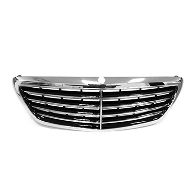 MERCEDES-BENZ S-CLASS (222) GRILLE CHR/BLK (WO/DISTRONIC CRUISE)(WO/SURROUND VIEW)(WO/NIGHT VIEW)(S400/550) OEM#22288003029040 2014-2017 PL#MB1200175