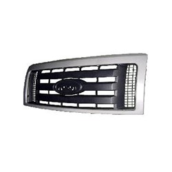 FORD TRUCKS & VANS FORD/PU (F150)(EXC SVT RAPTOR) GRILLE PTD FRAME/TEXT BLACK (3 BAR) (STX MDL) OEM#9L3Z8200BPTM 2009-2014 PL#FO1200512