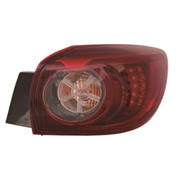 MAZDA MAZDA3 TAIL LAMP ASSEMBLY RIGHT (Passenger Side) (HATCHBACK)(LED)(SMOKE)(OUTER) OEM#BHP251150C 2014-2018 PL#MA2805116