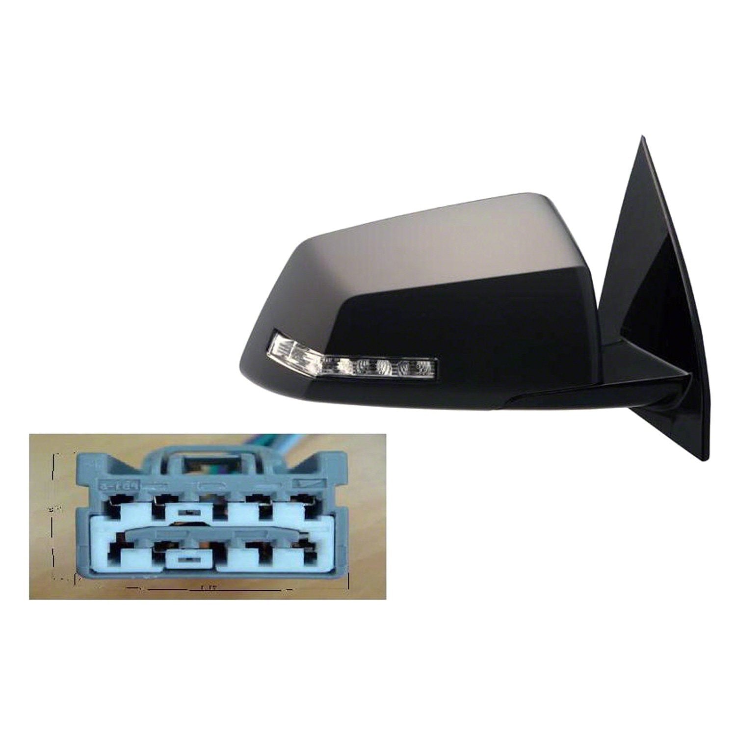GM TRUCKS & VANS ACADIA / ACADIA LIMITED DOOR MIRROR RIGHT (Passenger Side) PWR/HTD/M-FOLD/SIGNAL(WO/BLIND SPOT MIRROR) (2nd DESIGN)PTM OEM#25884998 2008-2012 PL#GM1321398