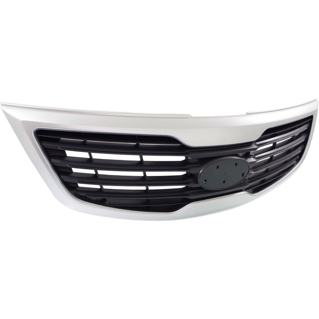 KIA SPORTAGE GRILLE SILVER FRAME/BLACK INNER (2.4L) OEM#863503W010 2011-2012 PL#KI1200148