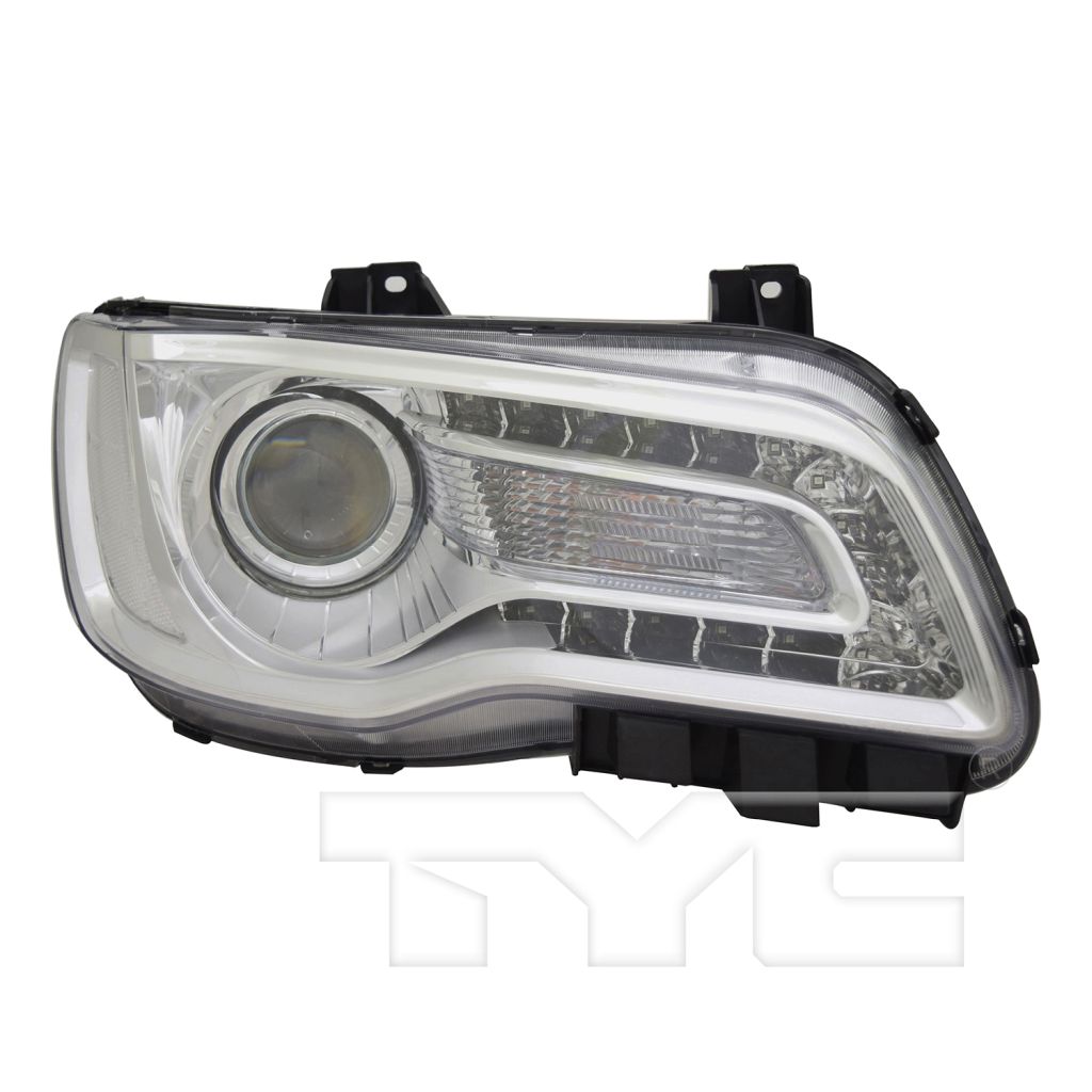 CHRYSLER 300 HEAD LAMP ASSY RIGHT (Passenger Side) (HALOGEN)(W/PROJECTOR)(CHROME BEZEL) OEM#68402946AA 2018-2023 PL#CH2503322