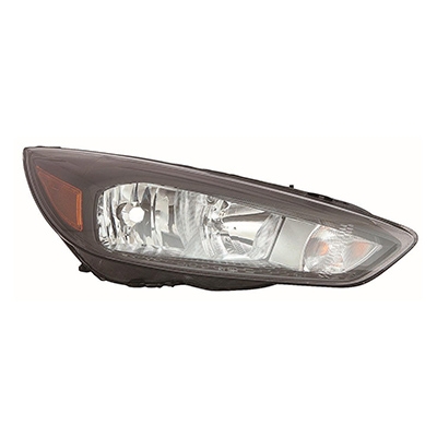 FORD FOCUS HATCHBACK/ST/RS HEAD LAMP UNIT RIGHT (Passenger Side) (HALOGEN)(BLACK BEZEL)(WO/LED DRL) OEM#F1EZ13008GY 2015-2018 PL#FO2503337