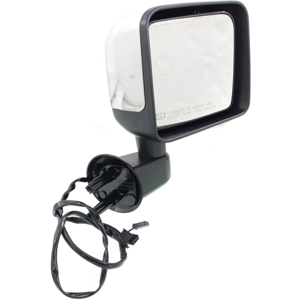 JEEPVEHICLE WRANGLER (JK) DOOR MIRROR RIGHT (Passenger Side) PWR/HTD (CHROME) OEM#68249844AD 2015-2018 PL#CH1321391