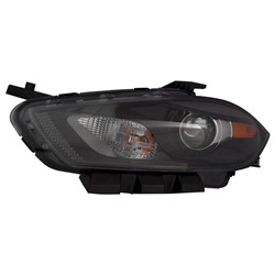 DODGE DART HEAD LAMP ASSEMBLY LEFT (Driver Side) (HALOGEN)(BLK BEZEL)**CAPA** OEM#68292805AA 2016 PL#CH2518150C