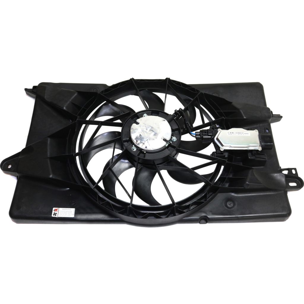 JEEP CHEROKEE RADIATOR & A/C FAN ASSEMBLY (SINGLE FAN) 2.4L W/CONTROL MODULE (2 wire motor) OEM#68197298AB_ 2014-2021 PL#CH3115179