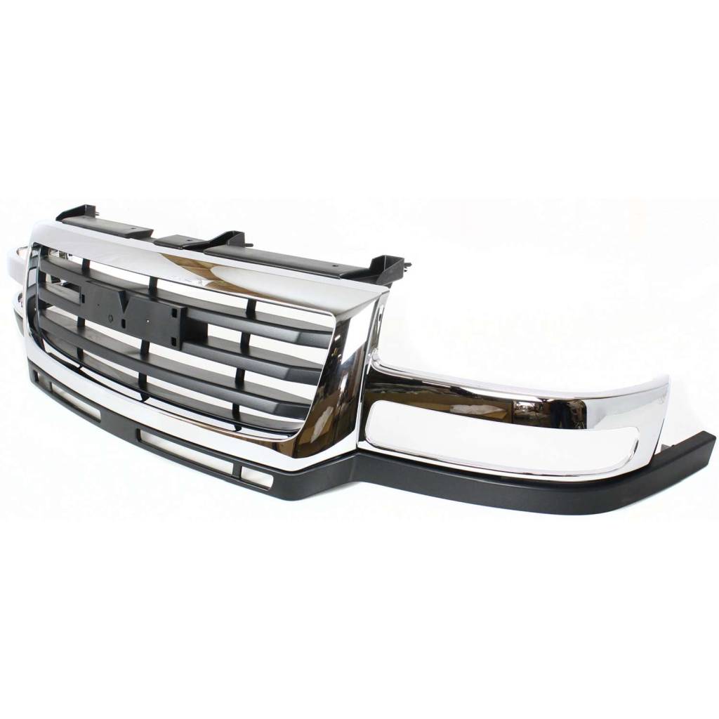 GM TRUCKS & VANS SIERRA/PU (GMC) (07 OLD STYLE) GRILLE CHR/BLK (2500HD/3500) OEM#19130795 2003-2007 PL#GM1200568