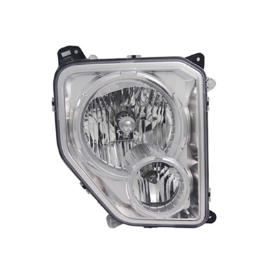 JEEP LIBERTY HEAD/LAMP ASSEMBLY RIGHT (Passenger Side) (W/ FOG LAMP)(CHR BEZEL)(ROUND BULB SHIELD) OEM#55157338AE-PFM (P) 2008-2012 PL#CH2503233