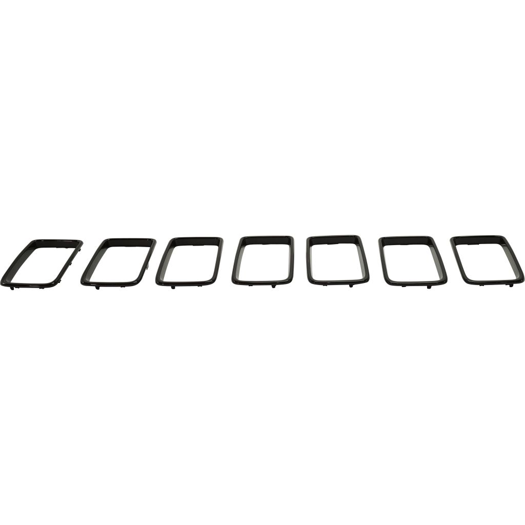 JEEP GRAND CHEROKEE GRILLE TRIM RINGS SET (7pc) BLACK OEM#68261150AA 2014-2016 PL#CH1210120