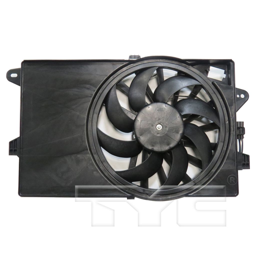 FIAT 500 2DOORS (FIAT) RADIATOR & A/C FAN ASSEMBLY (WO/AC) OEM#55111351AB 2012-2017 PL#FI3115103