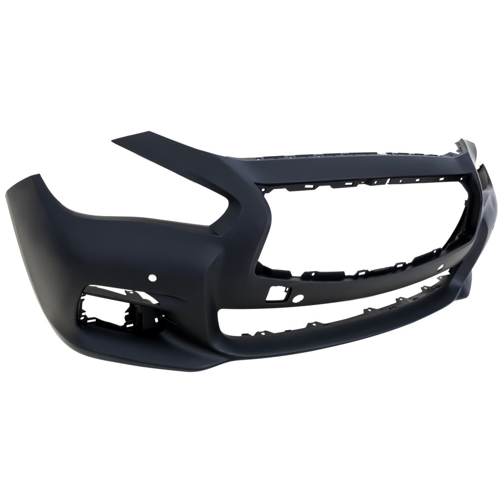 INFINITI Q50 HYBRID FRONT BUMPER COVER PRIMED (W/ SENSOR)(WO/SPORT) **CAPA** OEM#620224HC0H 2014-2017 PL#IN1000257C