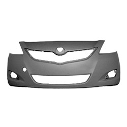 TOYOTA YARIS SEDAN FRONT BUMPER COVER PRIMED (W/O SPOILER) OEM#5211952934 2007-2012 PL#TO1000321