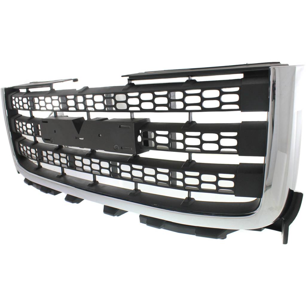GM TRUCKS & VANS SIERRA/PU 2500/3500 (GMC) GRILLE CHROME/DARK-GRAY OEM#20966059 2011-2014 PL#GM1200633