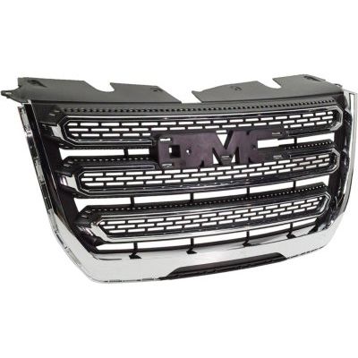 GM TRUCKS & VANS TERRAIN /TERRAIN DENALI (GMC) GRILLE MAT-BLACK (W/CHROME FRAME)(SLT)**CAPA** OEM#23379210 2016-2017 PL#GM1200724C