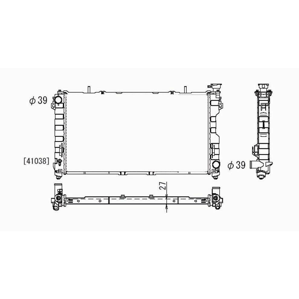 DODGE TRUCKS & VANS VOYAGER RADIATOR 3.3/3.8/V6 OEM#4809225AG 2001-2003 PL#CH3010162