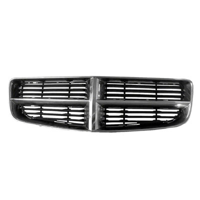DODGE CHARGER GRILLE CHROME FRAME/ BLACK BAR INSERT OEM#4806180AD 2006-2010 PL#CH1200296