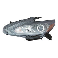 NISSAN(DATSUN) ALTIMA SEDAN HEAD LAMP ASSEMBLY LEFT (Driver Side) (LED HEAD/LAMP)(W/LED DRL)(BLK BEZEL)**CAPA** OEM#260609HS3B 2016-2018 PL#NI2502243C