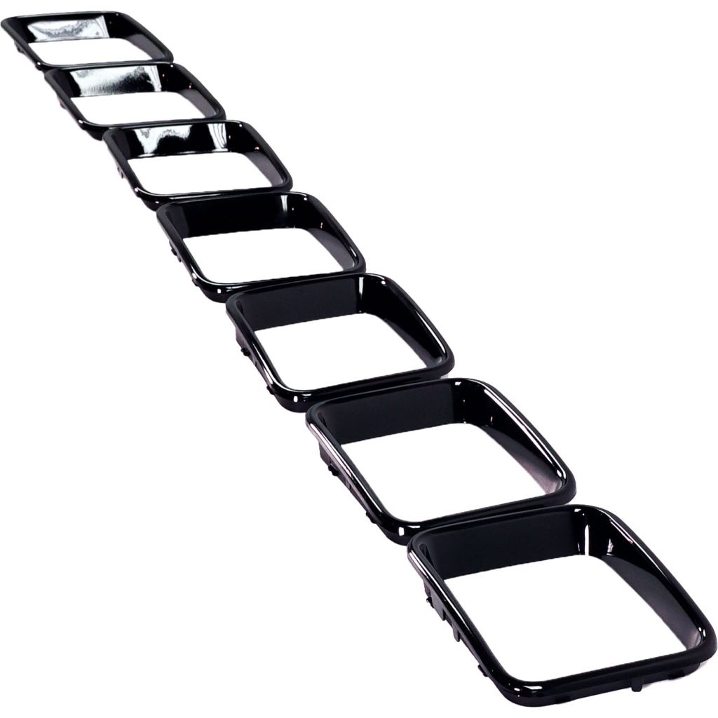JEEPVEHICLE GRAND CHEROKEE / GRAND CHEROKEE WK GRILLE TRIM RINGS SET (7pc) PTD-BLACK (SRT/TRACKHAWK) OEM#5ZL71TZZAA 2017-2021 PL#CH1211100