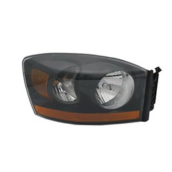DODGE TRUCKS & VANS DODGE/PU (R2500/3500)(R1500 Mega Cab 06-08) HEAD LAMP ASSEMBLY RIGHT (Passenger Side) (W/BLK BEZEL) OEM#55372814AB 2006 PL#CH2519115