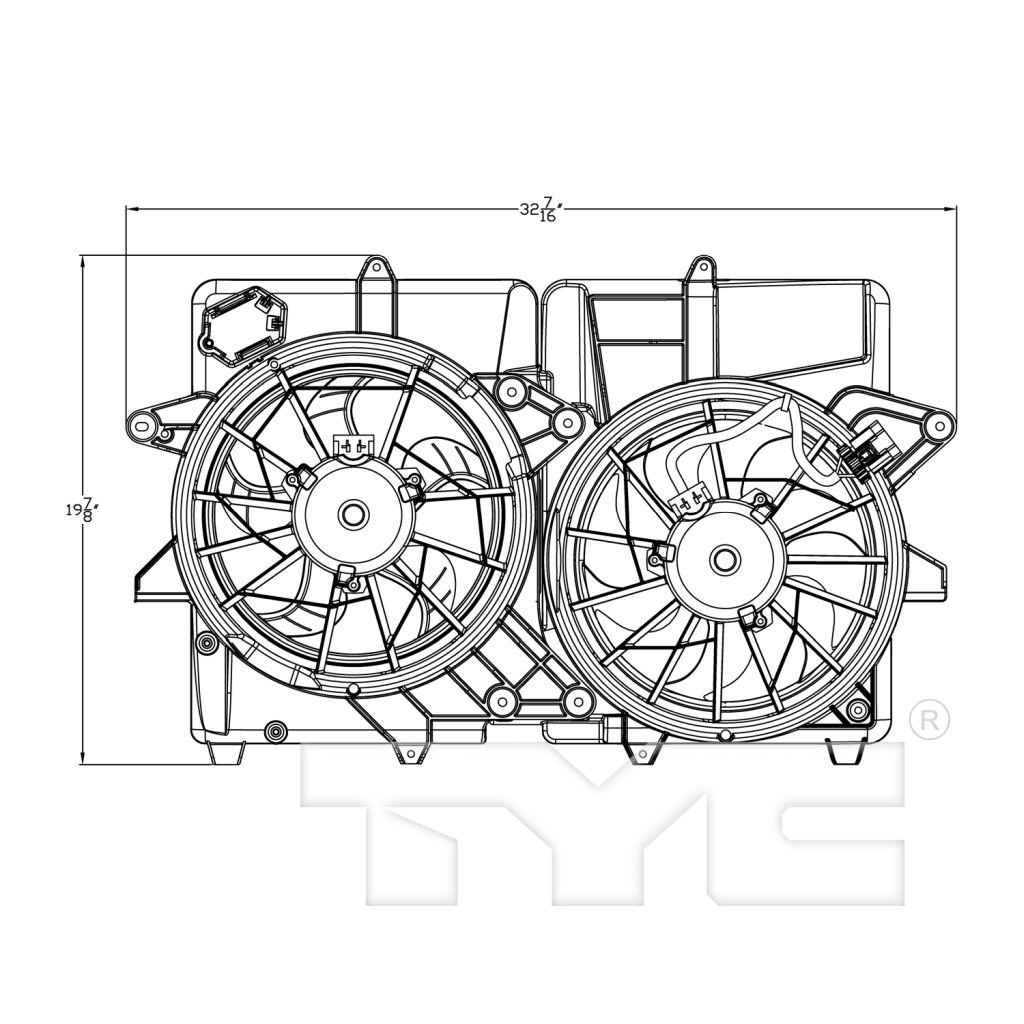 FORD TRUCKS & VANS ESCAPE HYBRID RADIATOR FAN ASSY OEM#5M6Z8C607AH 2008-2012 PL#FO3115185