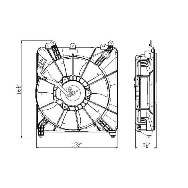 HONDA CRZ RADIATOR FAN ASSEMBLY OEM#19030RB0004-PFM 2011-2016 PL#HO3115152