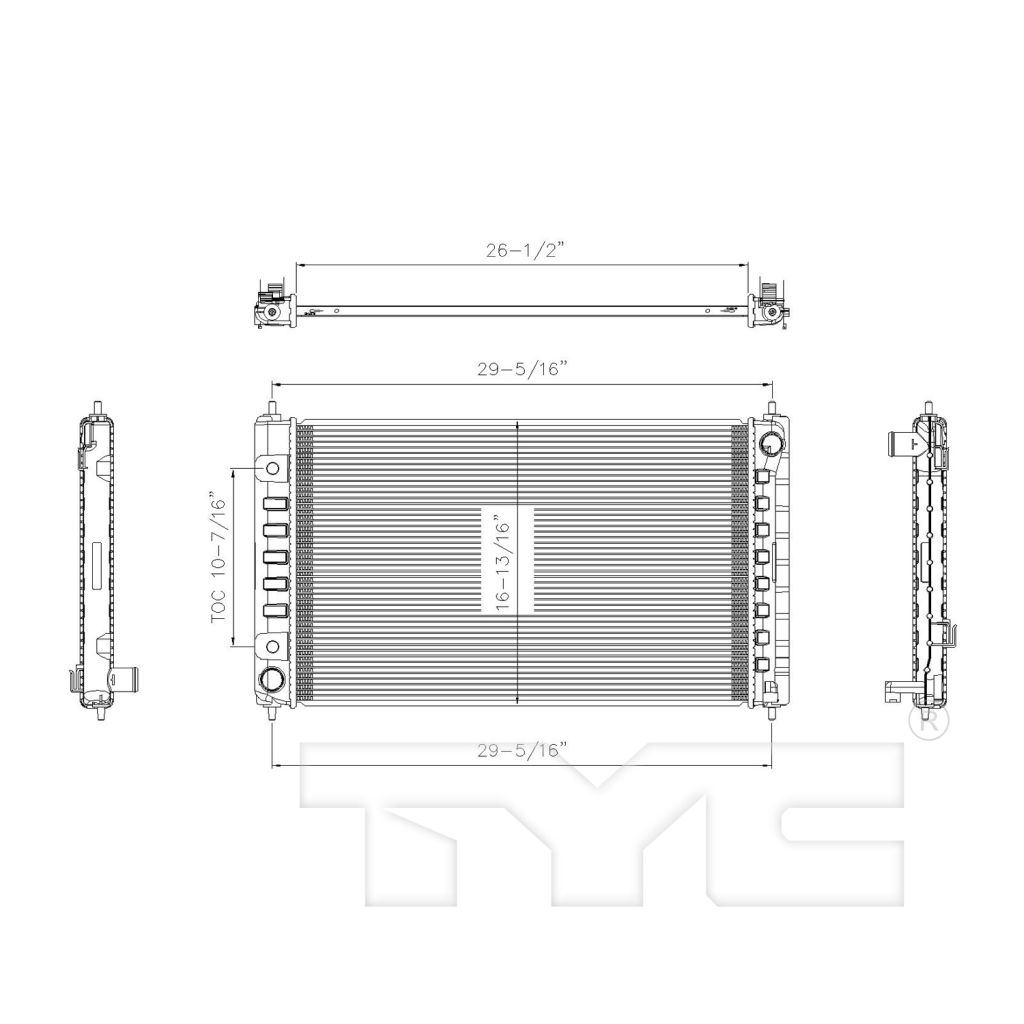 NISSAN(DATSUN) MAXIMA RADIATOR OEM#21460ZN50A 2016-2023 PL#NI3010210