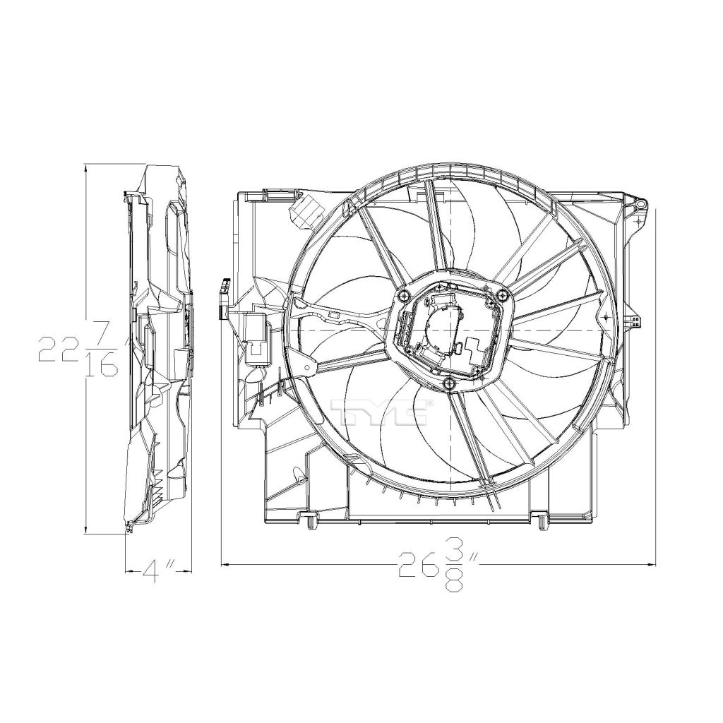 BMW BMW X1 RADIATOR FAN ASSY 2.0/3.0L OEM#17425A3F109 2013-2015 PL#BM3115116