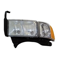 DODGE TRUCKS & VANS DODGE/PU (Exc 02 R1500) (Old Style) HEAD LAMP ASSEMBLY LEFT (Driver Side) (W/SIDE MARKER)(SPORT) OEM#55077025AG 1999-2002 PL#CH2502123