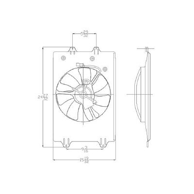 HONDA RIDGELINE A/C FAN ASSY OEM#38615RJEA01-PFM 2006-2008 PL#HO3115141