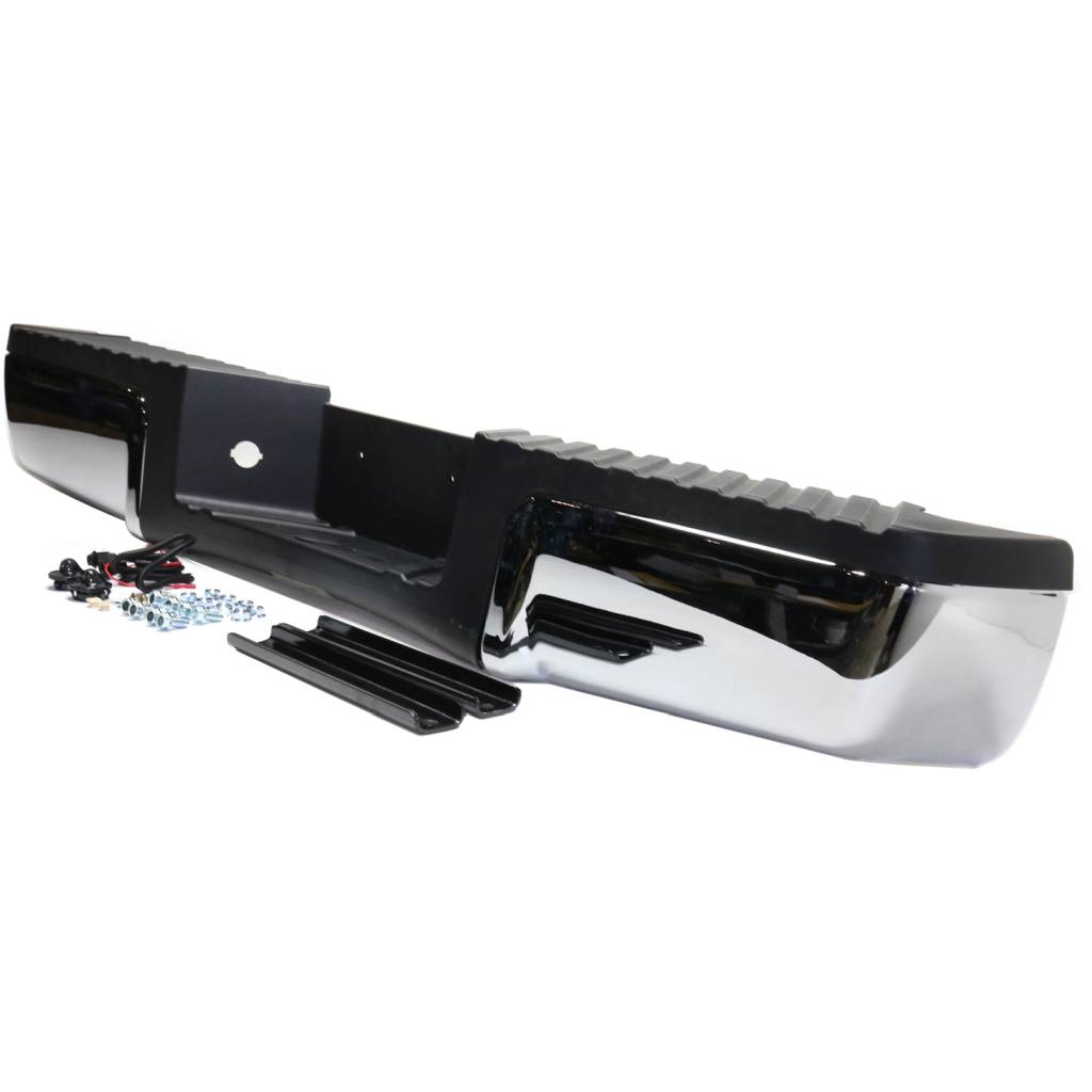 FORD TRUCKS & VANS FORD/PU (F250/350/450/550) Super Duty STEP BUMPER ASSEMBLY CHROME W/BLK PAD (W/O SENSOR)(W/BRKT) OEM#9C3Z17906B-PFM 2008-2010 PL#FO1103148