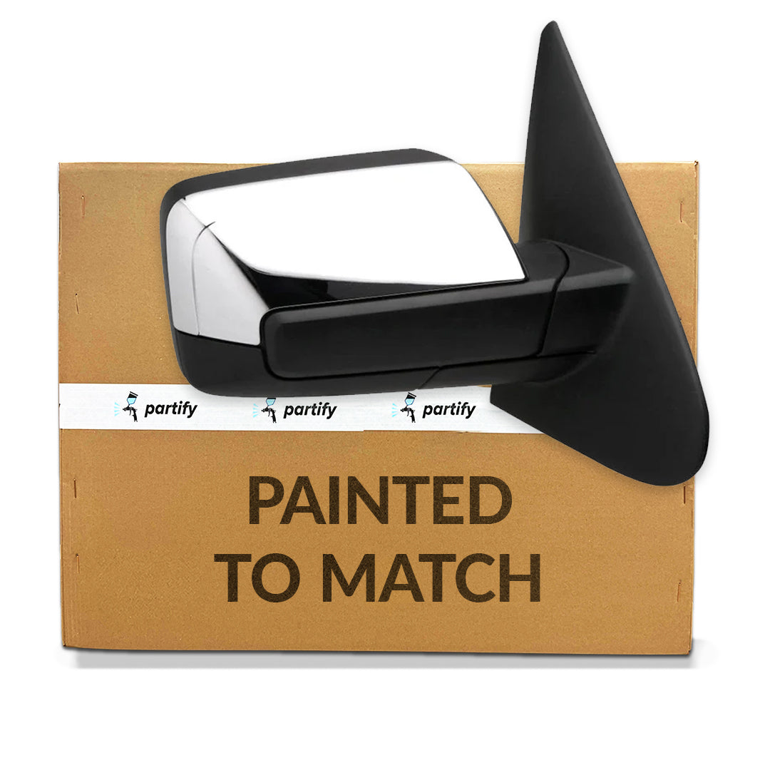 FORD TRUCKS & VANS EXPEDITION DOOR MIRROR RIGHT (Passenger Side) PWR/HTD/SIGNAL/PUDDL/MEMORY/P-FOLD (W/BSD)(CHROME) OEM#FL1Z17682BA 2015-2017 PL#FO1321507