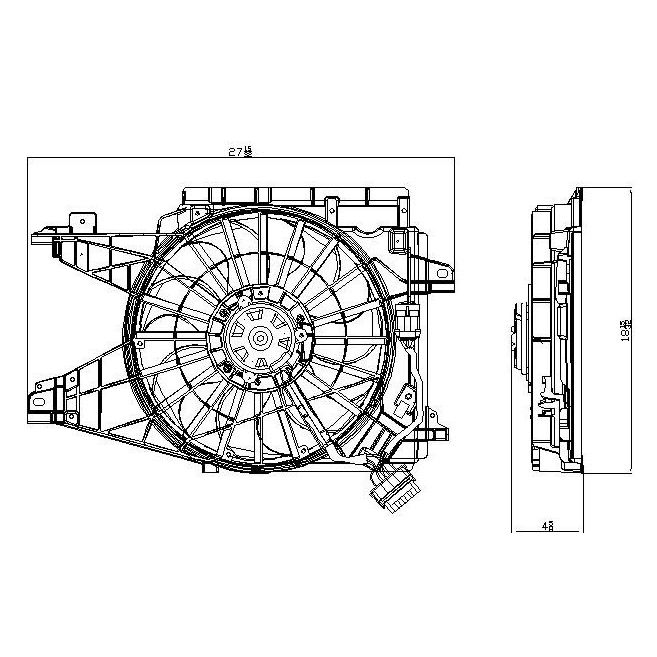 CHEVROLET CORVETTE Z06 RADIATOR & A/C FAN ASSY (SINGLE FAN) OEM#15819952 2006-2013 PL#GM3115202