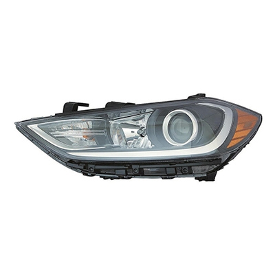 HYUNDAI ELANTRA SEDAN HEAD LAMP ASSY LEFT (Driver Side) (HALOGEN)(WO/DRL IN BMP)(EXC SPORT) OEM#92101F2040 2017-2018 PL#HY2502203