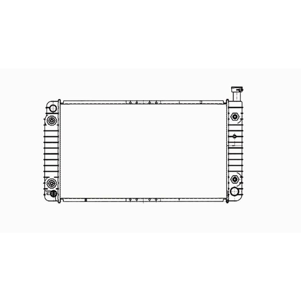 GM TRUCKS & VANS CHEVY/GMC/VAN(Express/Savana) RADIATOR 4.3/V6 5.7/V8 W/EOC (1-1/4" CORE) OEM#15762434 1996-2002 PL#GM3010304