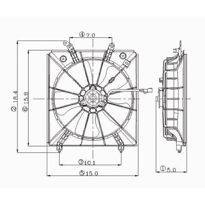 ACURA CL (3.2CL) RADIATOR FAN ASSEMBLY (EXC TYPE S MODEL) OEM#19015P8CA01-PFM 2001-2003 PL#HO3115111